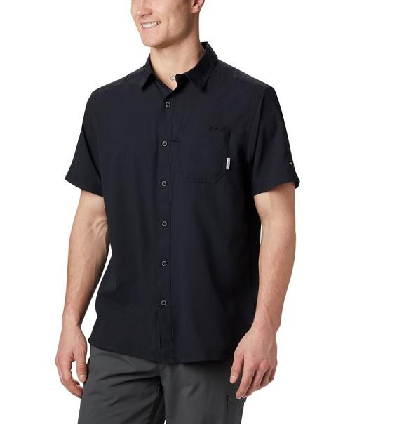 Columbia PFG Slack Tide Shirts Black For Men's NZ68045 New Zealand